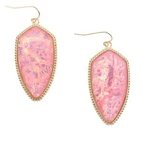 Pink Abalone Drop Earrings